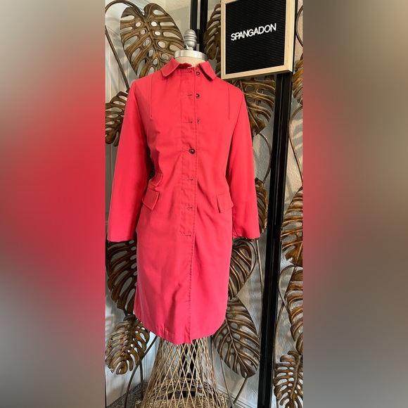 Wamsutta Vintage 1950s Pink Trench Coat XL - Picture 4 of 12